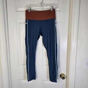 PrAna Womens Leggings Teal Aqua Rust Pants M‎